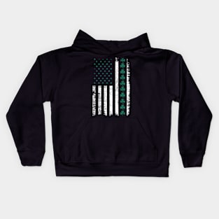 St Patricks Day Usa Flag Kids Hoodie